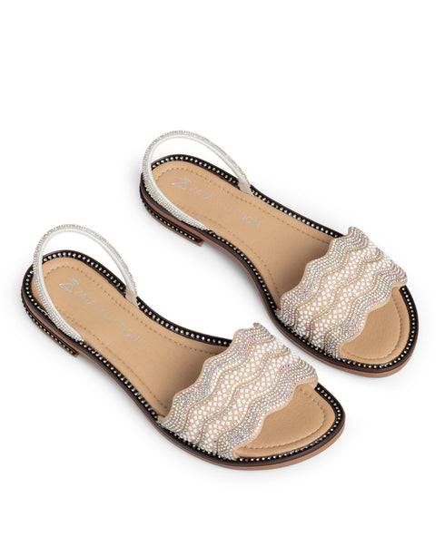 Sandalia Plana Brillos Multicolor 1066